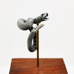 Trendy 925 Sterling Silver Plated Rattlesnake Ring