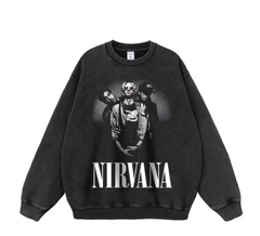 Hooded Printed Long Sleeve Pullover Sweatshirt