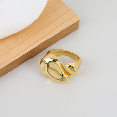 High-End Women's Rings with Concave and Convex Design