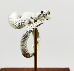 Trendy 925 Sterling Silver Plated Rattlesnake Ring