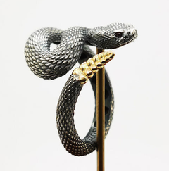 Trendy 925 Sterling Silver Plated Rattlesnake Ring