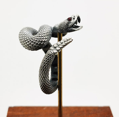 Trendy 925 Sterling Silver Plated Rattlesnake Ring