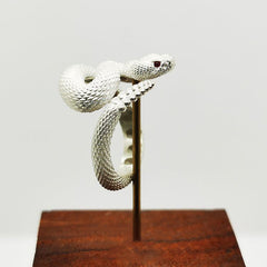 Trendy 925 Sterling Silver Plated Rattlesnake Ring